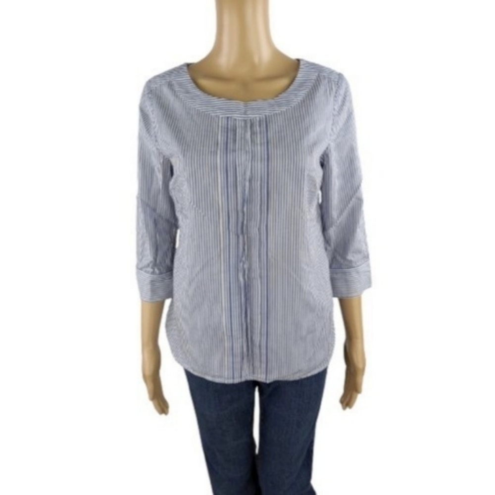Vineyard Vines Poplin Stripe Pintuck Top 2